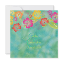 Leis/Luau/hibiscus Wedding Invitations