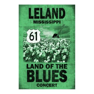 Leland Mississippi Blues Poster print