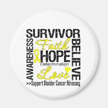 Lema de los supervivientes del cáncer de vejiga iman para frigorífico