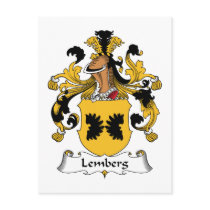 Lemberg Family Crest postcards by coatsofarms Lemberg Family Crest postcards