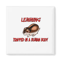 Lemming trapped in a human body magnets by AnimalShirts Lemming trapped in a human body magnets