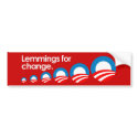 Lemmings for change Bumpersticker