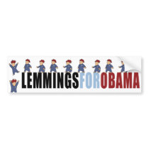 Lemmings for Obama Bumper Stickers
