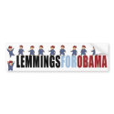 Lemmings for Obama Bumper Stickers