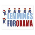 Lemmings for Obama Post Cards