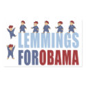 Lemmings for Obama Sticker