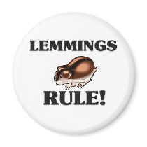 LEMMINGS Rule! magnets by AnimalShirts LEMMINGS Rule! magnets