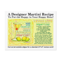 Lemon Aide Martini Recipe Postcard