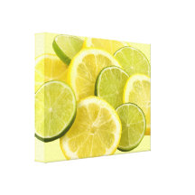 Lemon and Lime Slices Canvas Print