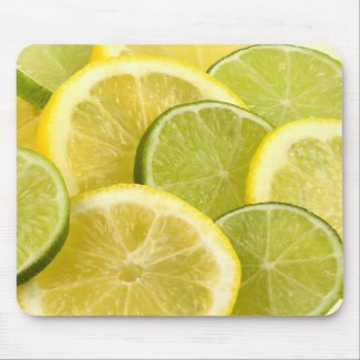 Lemon and Lime Slices Mousepad