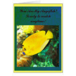 Lemon  Angelfish Greeting Card