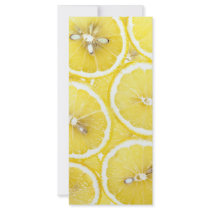 Lemon background custom rack cards