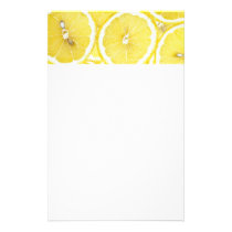 Lemon background stationery