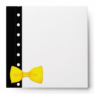 Lemon BowTie Invitation Envelope envelope