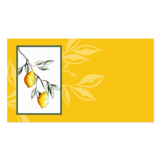 lemon branch chef catering business card (front side)