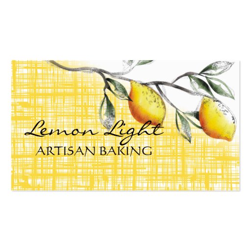 lemon branch cooking baking catering business c... business cards