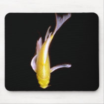 Lemon Butterfly Koi mousepads