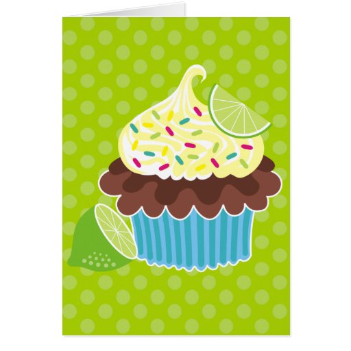 Lemon & Chocolate Cupcake Greeting Card