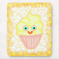 Lemon Cupcake Buddy! mousepads by Perlyyyy Lemon Cupcake Buddy! mousepads