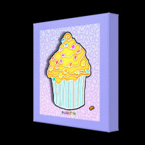 LEMON CUPCAKE Gallery Wrapped Canvas canvas prints