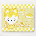 Lemon Cupcake Kitty Mousepad by celesse Lemon Cupcake Kitty Mousepad