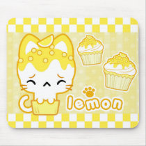 Lemon Cupcake Kitty Mousepad mousepads