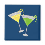 Lemon Drop and Green Apple Martini Fridge Magnet