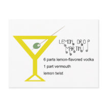 Lemon Drop Martini Postcard
