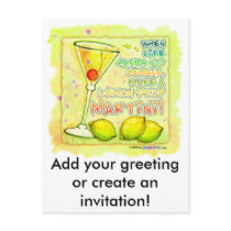 Lemon Drop Martini Postcard