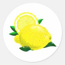 Lemon Drops Round Stickers