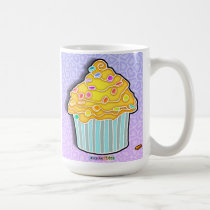Lemon Frosted Blue CUPCAKE CUP, MUG, STEIN mugs