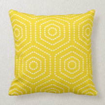 Lemon Geometric Pattern Pillow
