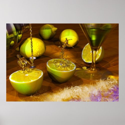 Lemon Girl on Canvas print