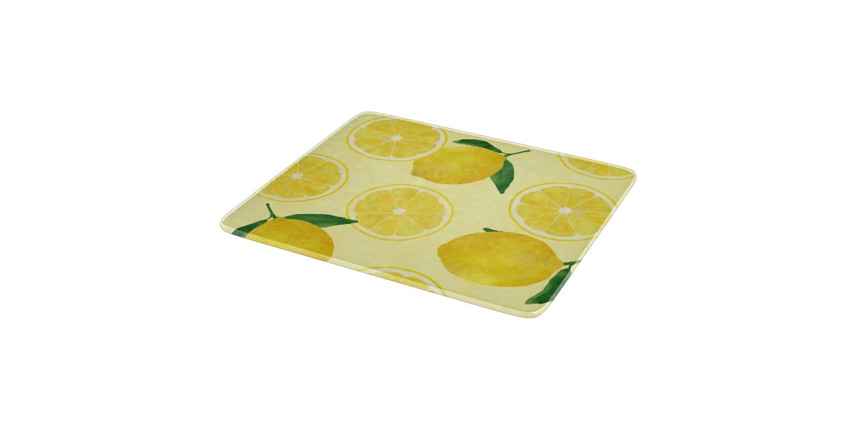 Lemon Glass Cutting Board Zazzle
