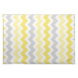 Lemon Gray Chevron Pattern Place mats