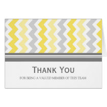 Lemon Grey Chevron Employee Appreciation Card