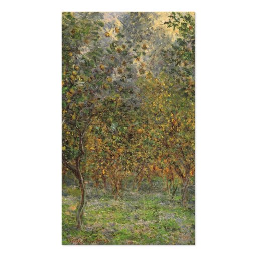 Lemon Grove in Bordighera by Claude Monet Business Card (back side)