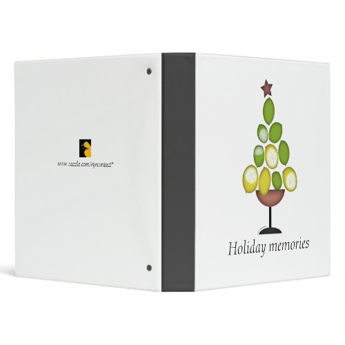 Lemon Lime Christmas tree glass Binder binder