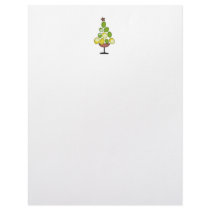 lemon lime Christmas tree with star/martini glass Letterhead