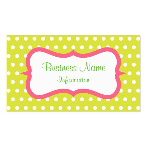 Lemon Lime Citrus Business Card (front side)