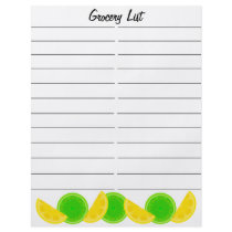 Lemon Lime Grocery Shopping List Flyer