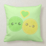 Lemon Lime Heart Kawaii pillow pillows