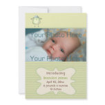 Lemon Lime Stripes Photo Announcement