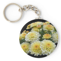 Lemon Meringue Chrysanthemums Key Chain