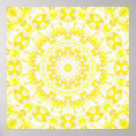 Lemon Meringue Kaleidoscope Posters