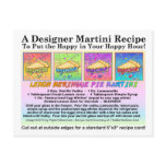 Lemon Meringue Pie Martini Recipe Card Postcard