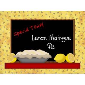 Lemon Meringue Pie Recipe Card postcard