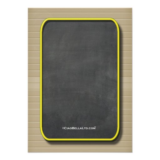 Lemon Neon Chalkboard Ceremony And Reception Personalized Invitations