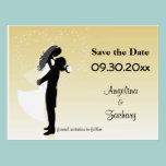 Lemon Ombre Save The Date Wedding Post Card postcards