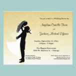 Lemon Ombre Silhouette Formal Shower Invitation invitations